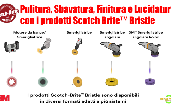Pulitura, Sbavatura, Finitura e Lucidatura con i prodotti Scotch Brite™ Bristle